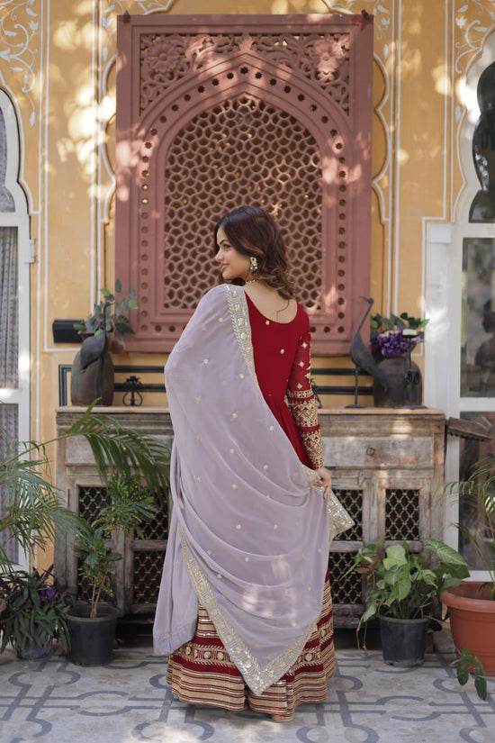 Amrah Wholesale Ka 1148 Faux Georgette Gown