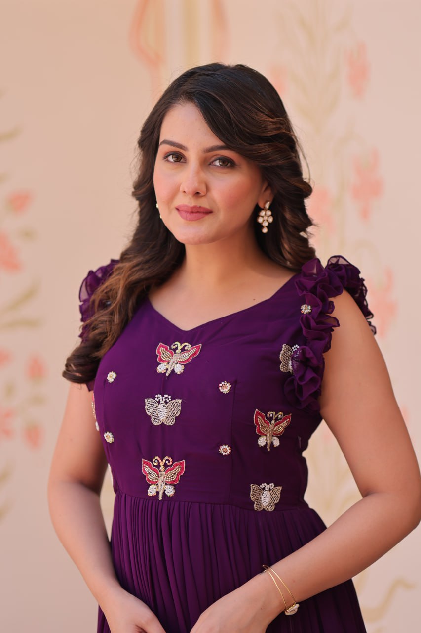 Amrah Wholesale Ka 1174 Faux Georgette Gown