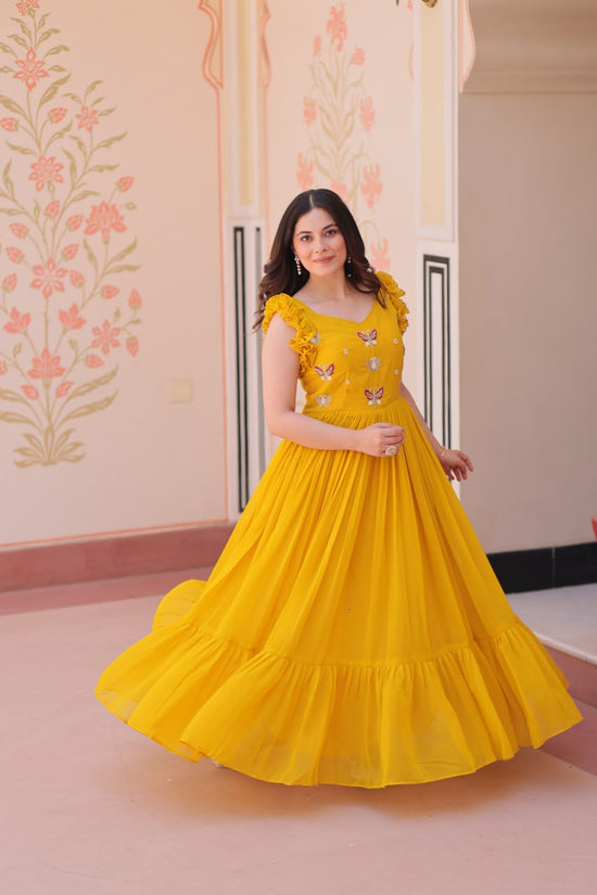 Amrah Wholesale Ka 1174 Faux Georgette Gown