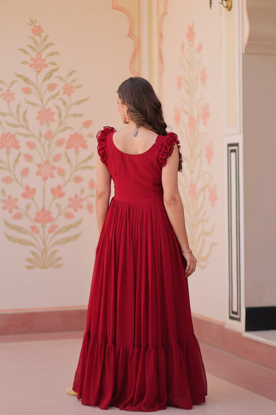 Amrah Wholesale Ka 1174 Faux Georgette Gown