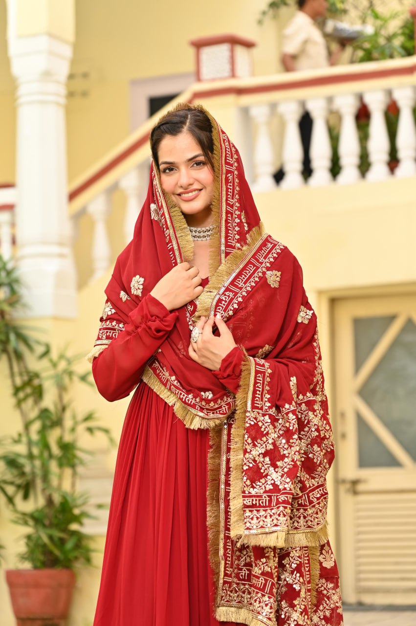 Amrah Wholesale Ka 1207 Faux Georgette Gown