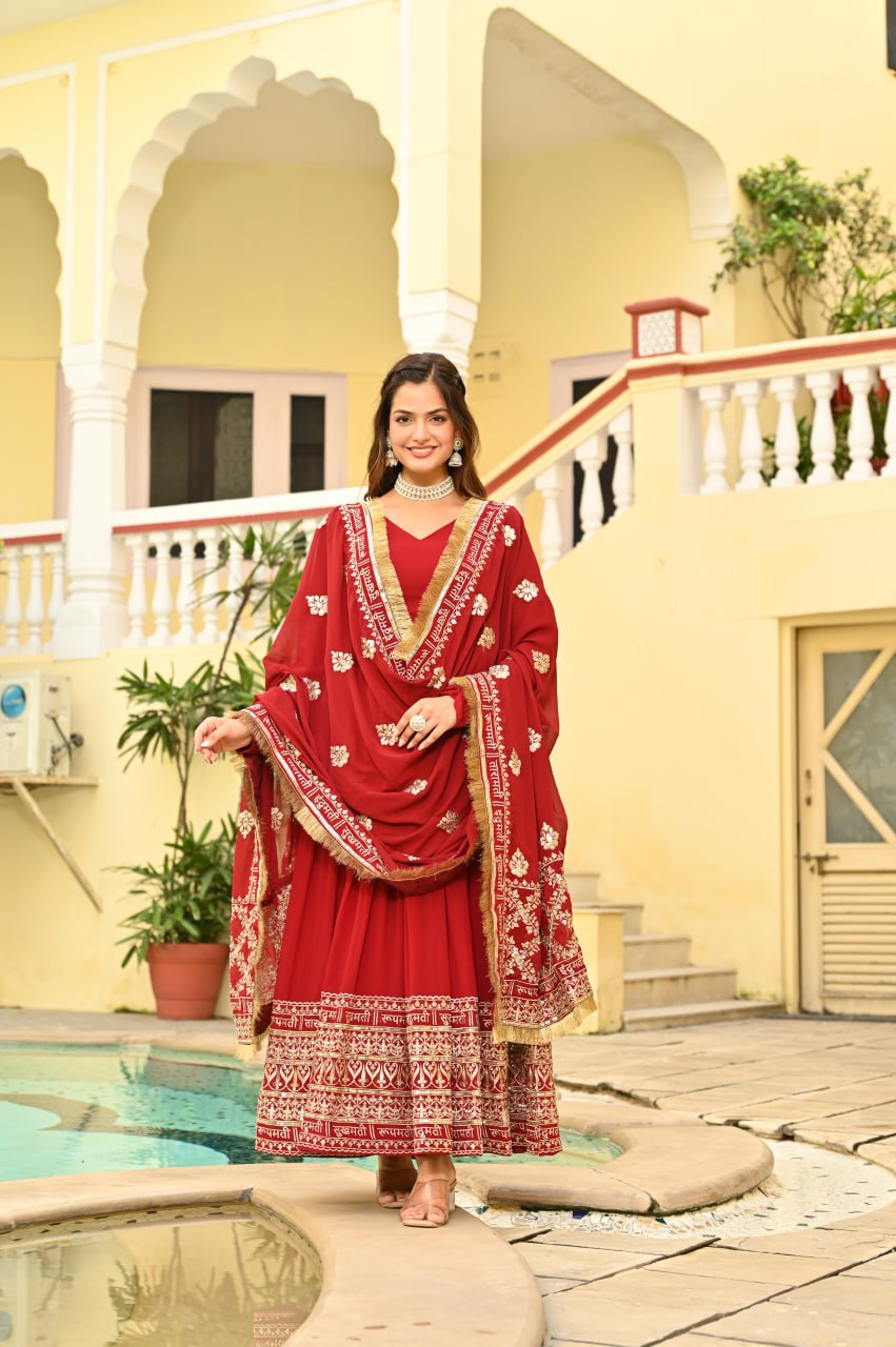 Amrah Wholesale Ka 1207 Faux Georgette Gown