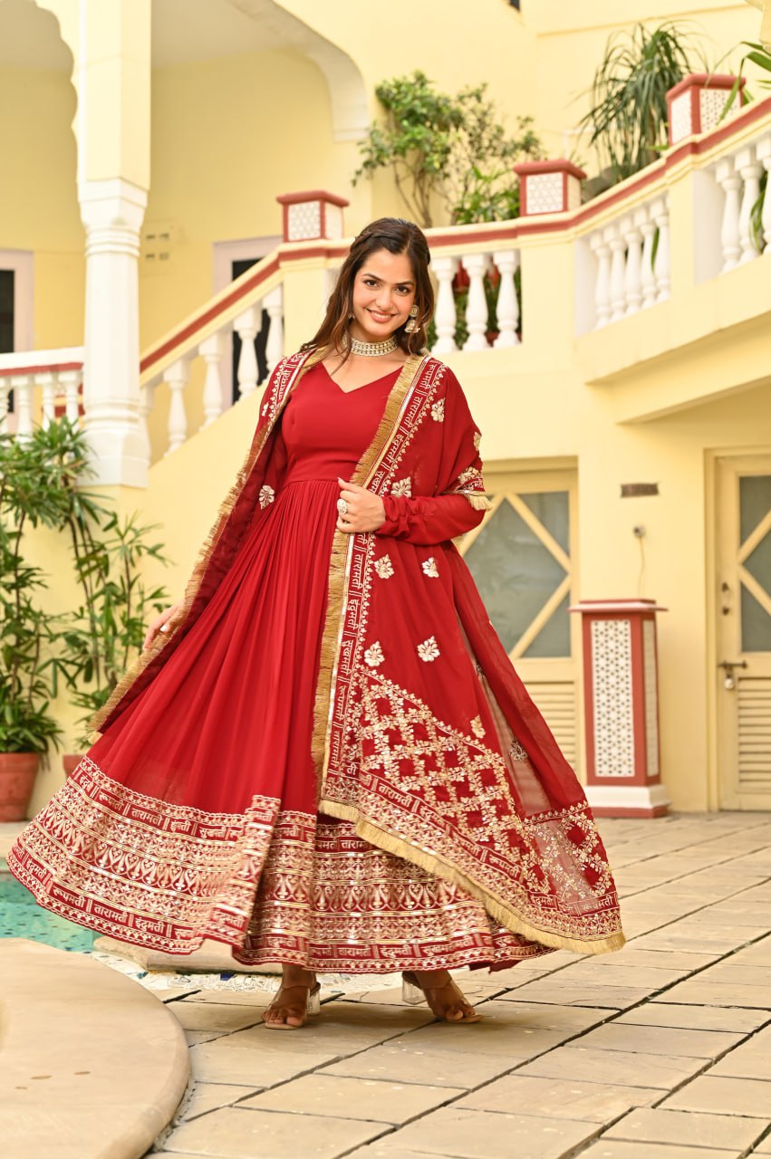 Amrah Wholesale Ka 1207 Faux Georgette Gown