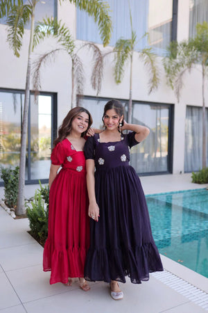 Amrah Ka 1224 Fendi Silk Designer Gown