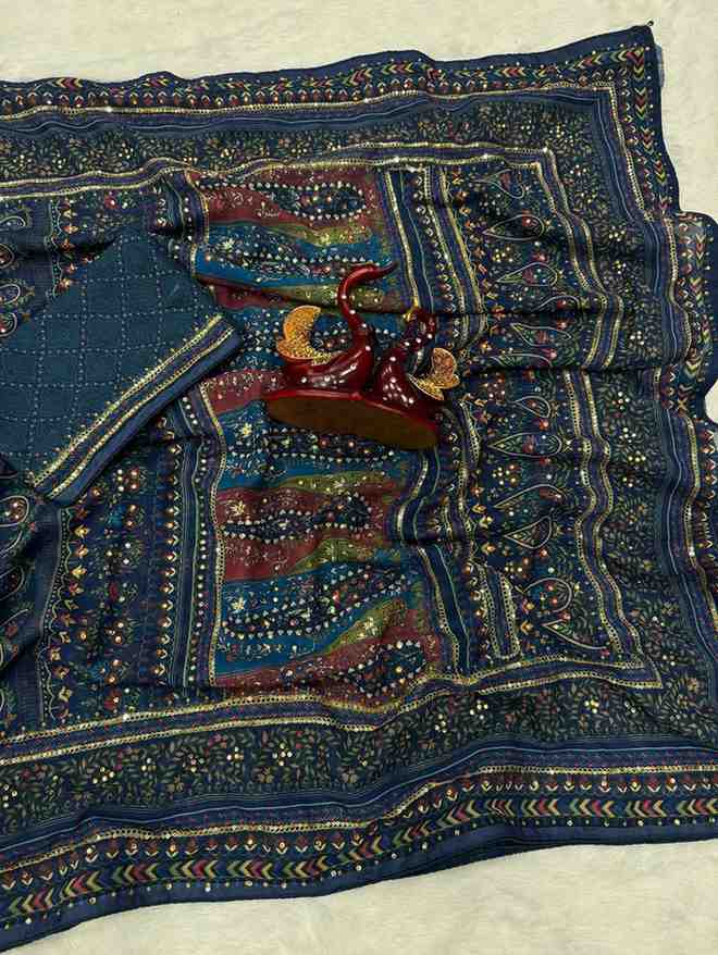 Amrah Wholesale Kc 2104 Pure Georgette Saree - Amrah Wholesale