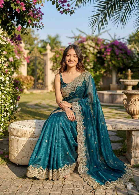 Kc 921 Fendy Chiffon Sequins Saree Collection - Amrah Wholesale