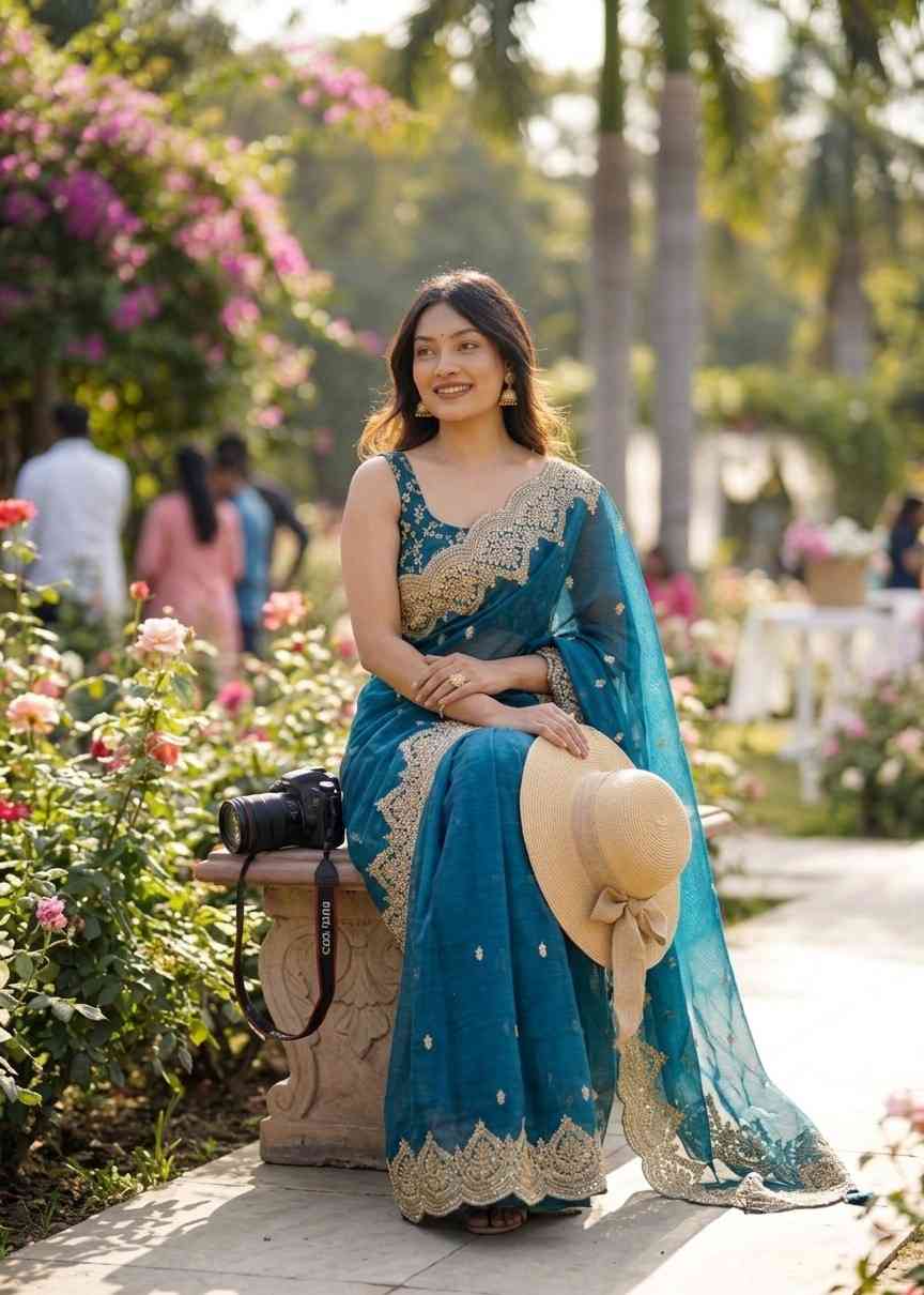Kc 921 Fendy Chiffon Sequins Saree Collection - Amrah Wholesale