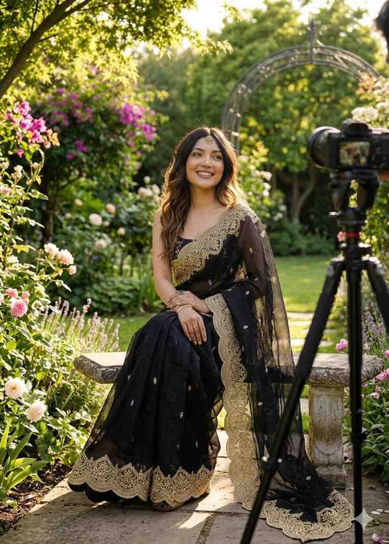 Kc 921 Fendy Chiffon Sequins Saree Collection - Amrah Wholesale