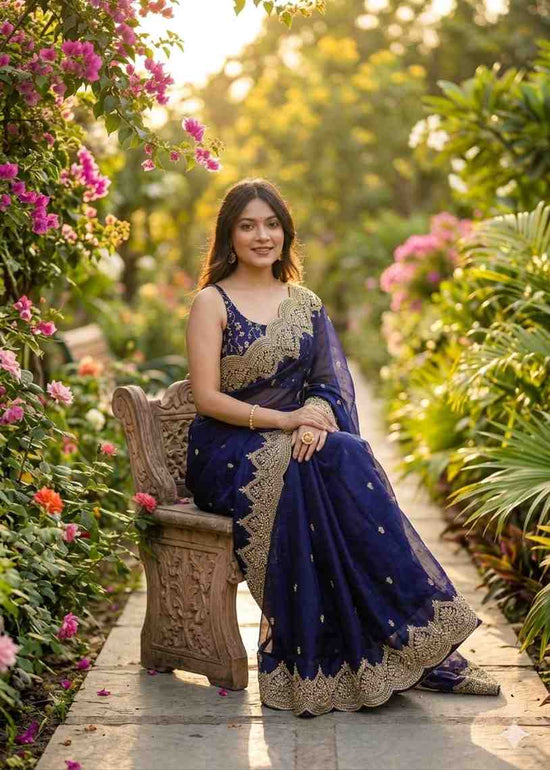Kc 921 Fendy Chiffon Sequins Saree Collection - Amrah Wholesale