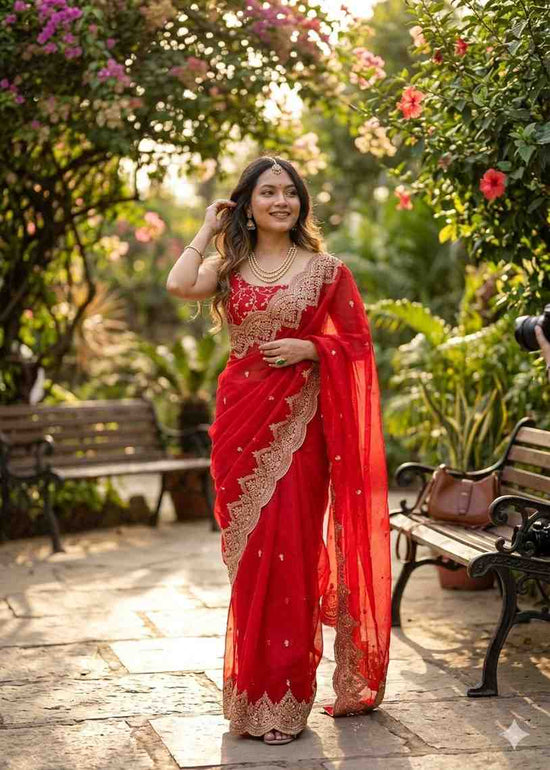 Kc 921 Fendy Chiffon Sequins Saree Collection - Amrah Wholesale