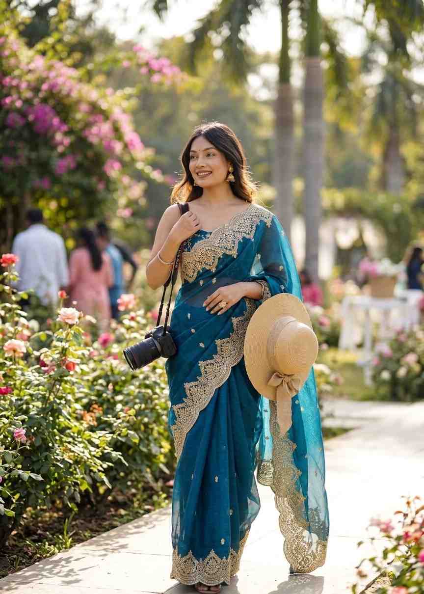 Kc 921 Fendy Chiffon Sequins Saree Collection - Amrah Wholesale