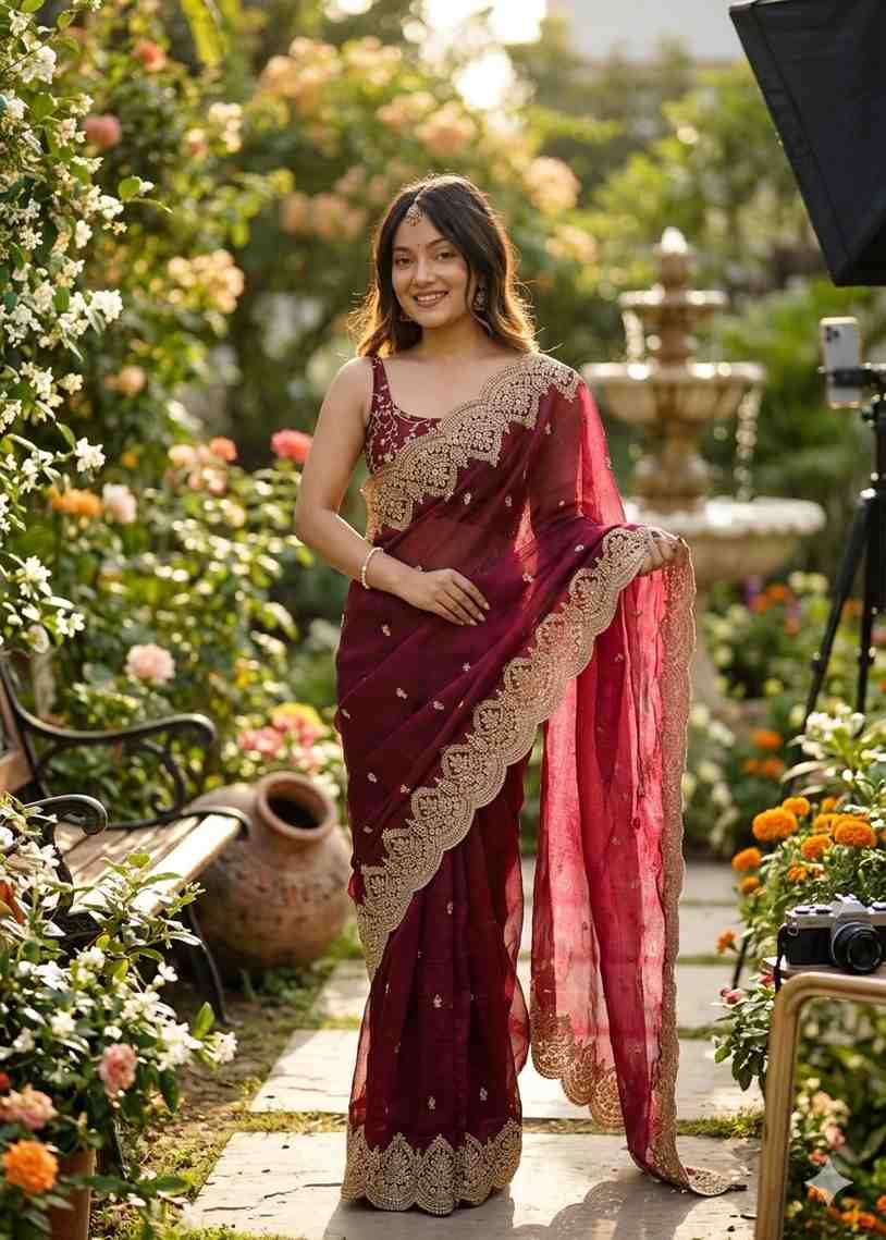 Kc 921 Fendy Chiffon Sequins Saree Collection - Amrah Wholesale