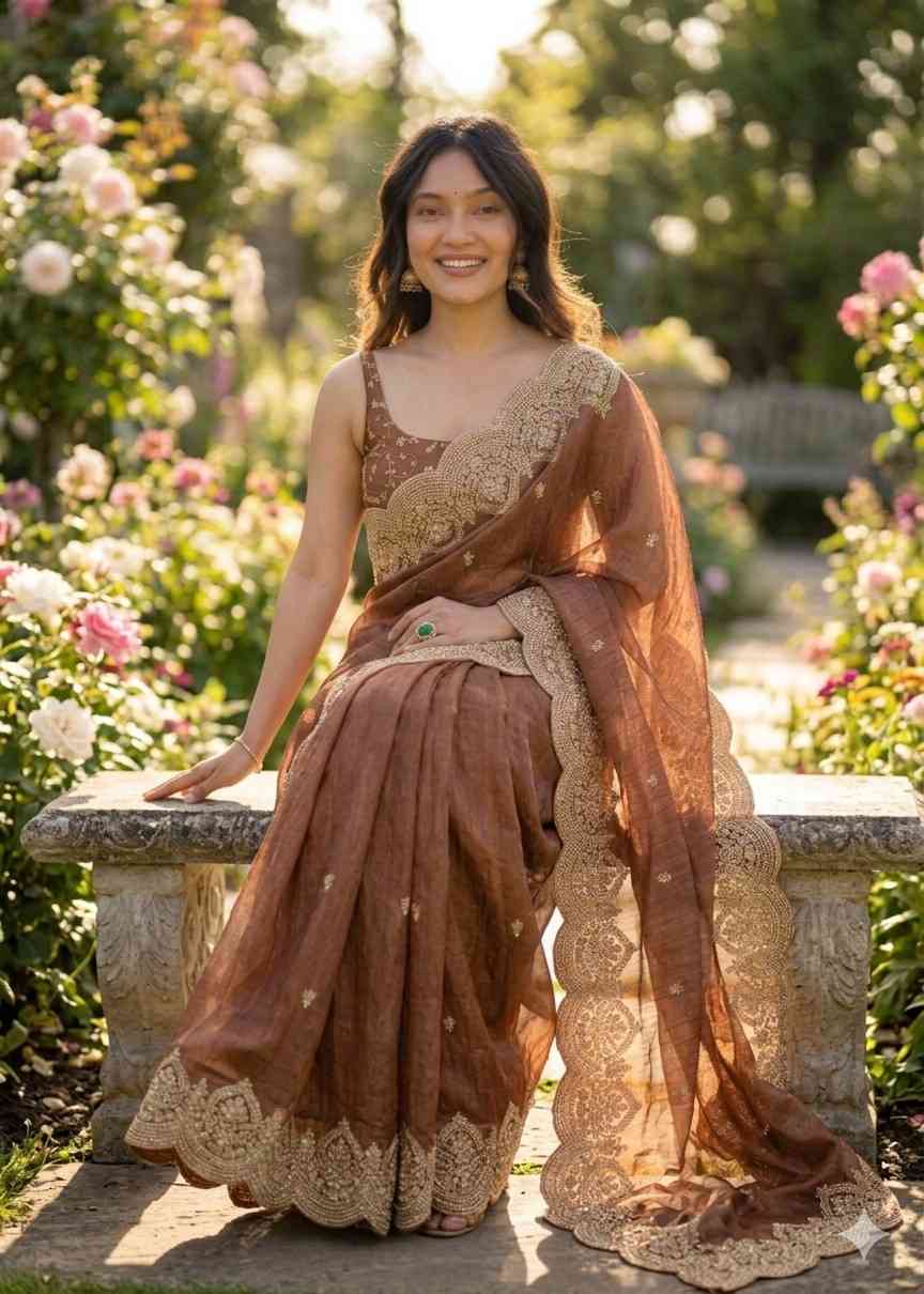 Kc 921 Fendy Chiffon Sequins Saree Collection - Amrah Wholesale