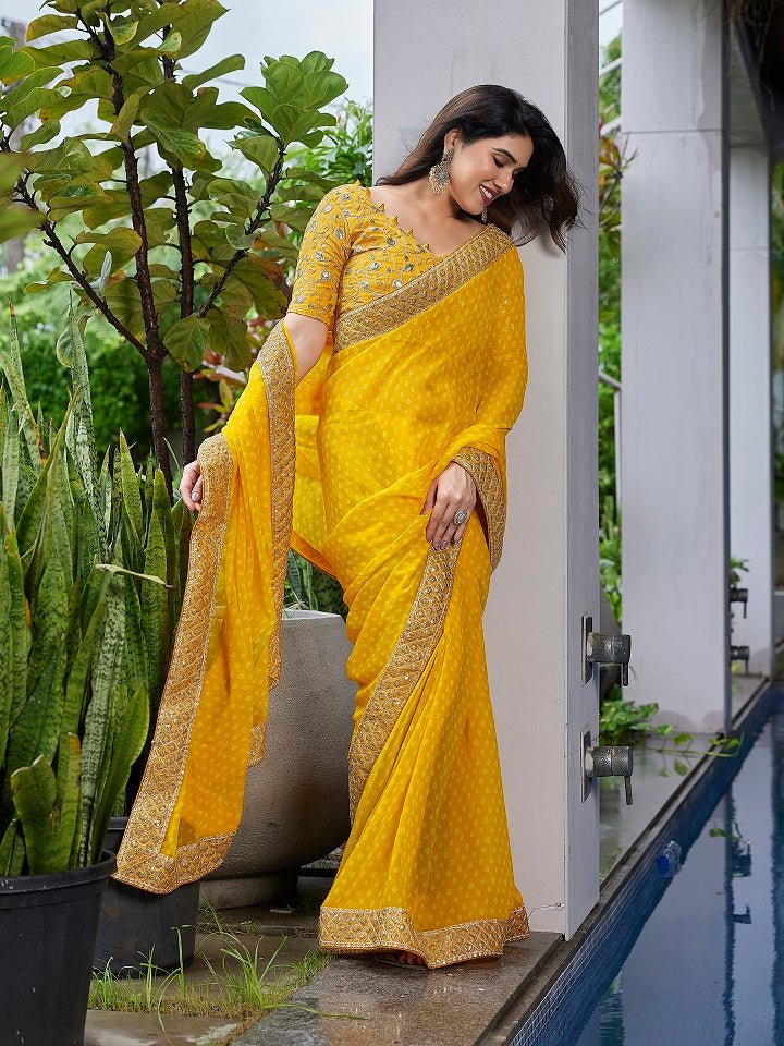 Amrah Wholesale Mahek 224 Georgette Saree - Amrah Wholesale