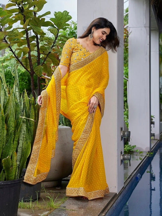 Amrah Wholesale Mahek 224 Georgette Saree - Amrah Wholesale
