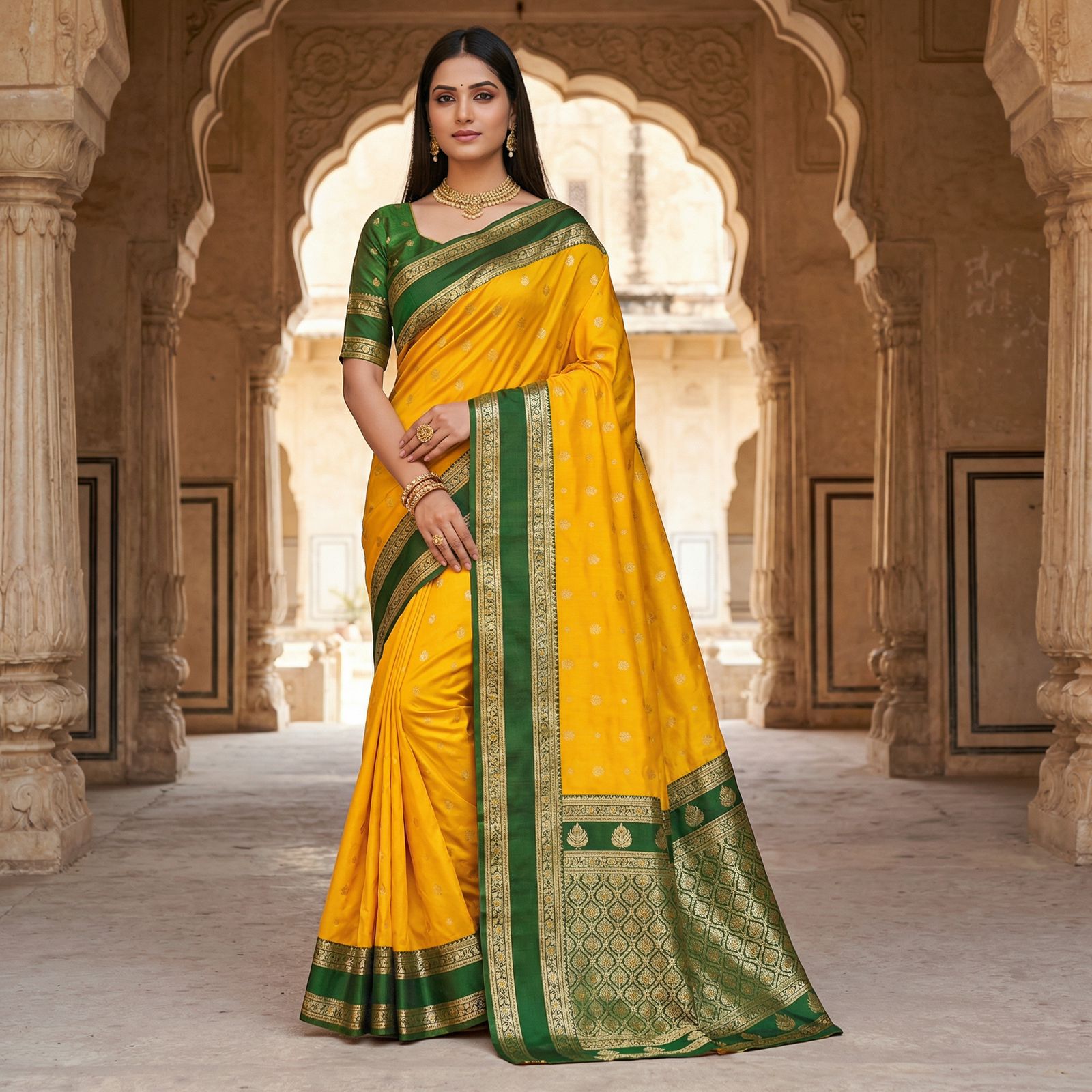 Amrah Mb 3324 Banarasi Silk Saree Collection
