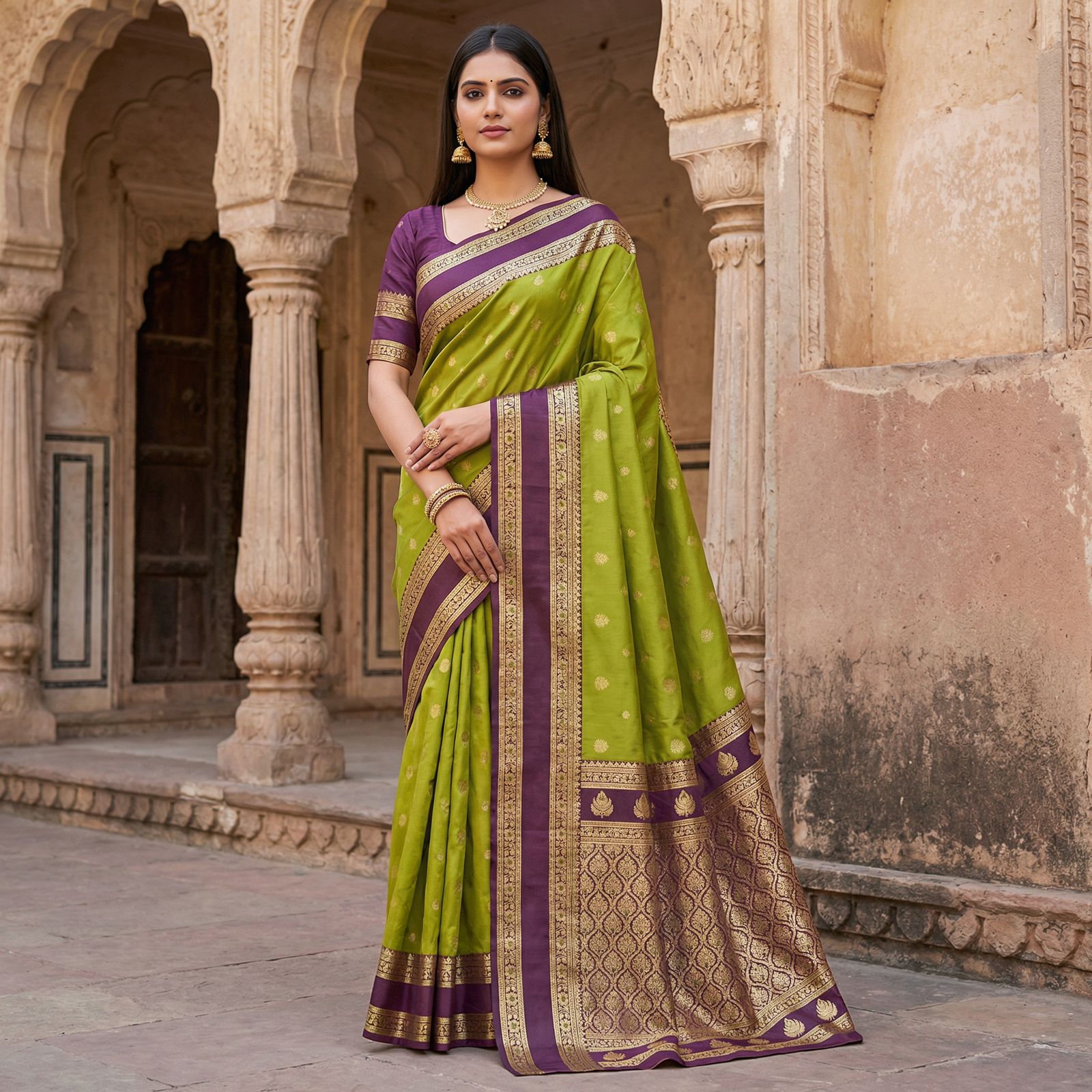 Amrah Mb 3324 Banarasi Silk Saree Collection