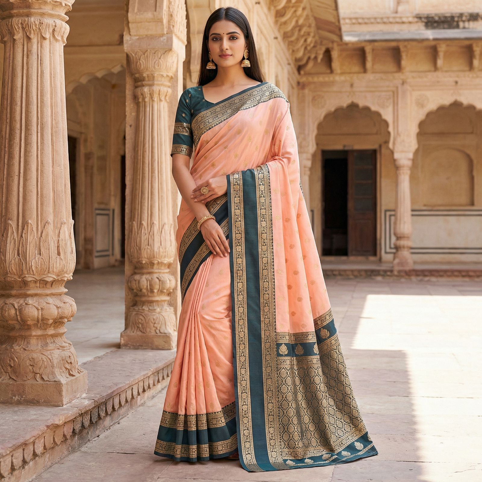 Amrah Mb 3324 Banarasi Silk Saree Collection