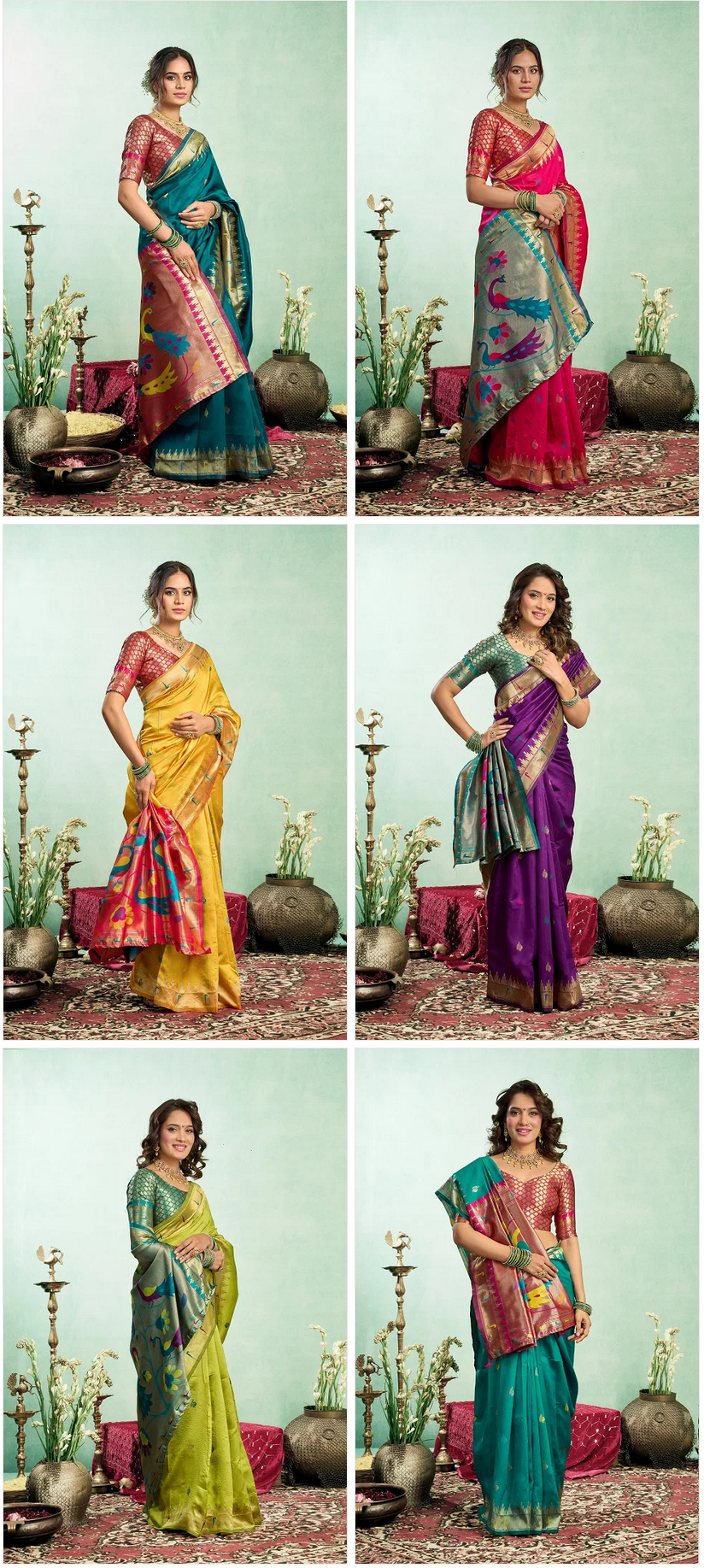 Meera 333 Paithani Silk Zari Weaving Saree Collection - Amrah Wholesale
