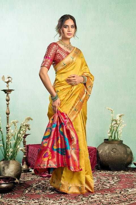 Meera 333 Paithani Silk Zari Weaving Saree Collection - Amrah Wholesale