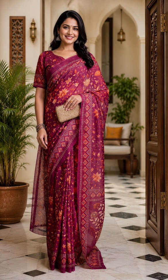 Amrah Meera 353 Chanderi Cotton Saree