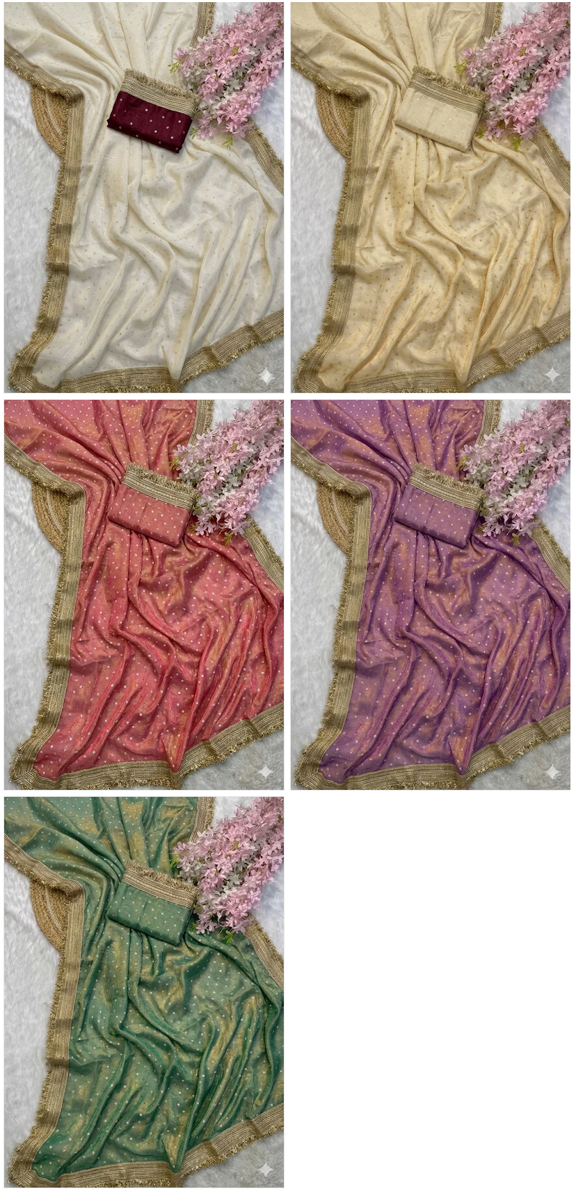 Amrah Wholesale Mossbutti Vol 1 Silk Saree
