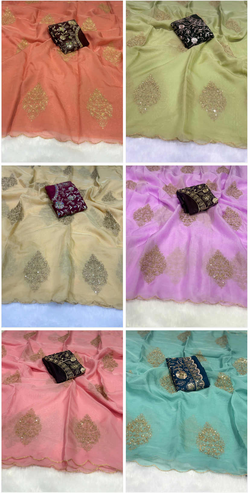 Amrah Wholesale Naina Ah Soft Organza Saree Collection