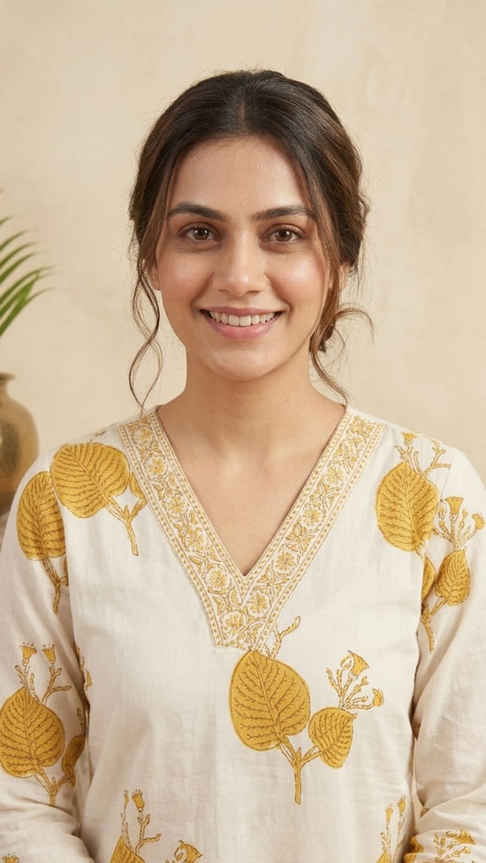 Amrah Naisha K 1083 Cotton Kurti Pant Dupatta Set