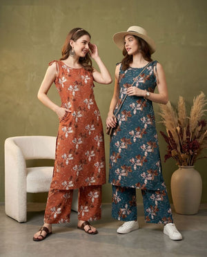 Amrah Naisha K 1086 Heavy Rayon Kurti Pant Set - Amrah Wholesale