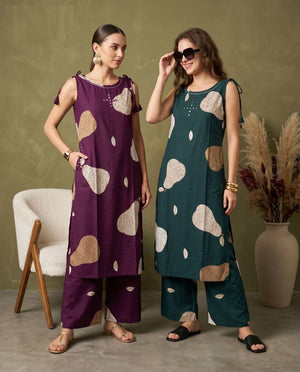 Amrah Naisha K 1086 Heavy Rayon Kurti Pant Set - Amrah Wholesale