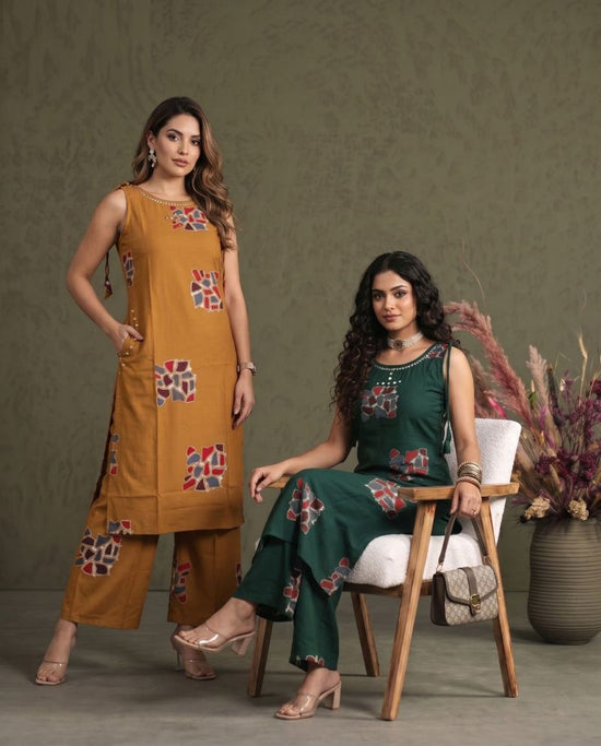Amrah Naisha K 1086 Heavy Rayon Kurti Pant Set