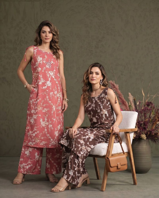 Amrah Naisha K 1086 Heavy Rayon Kurti Pant Set