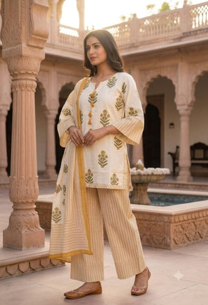 Amrah Naisha K 1220 Cotton Printed Fancy Kurti Set - Amrah Wholesale