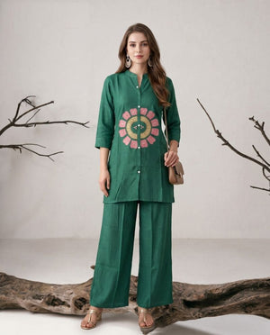Amrah Wholesale Naisha K 1252 Mul Chanderi Co Ord Set