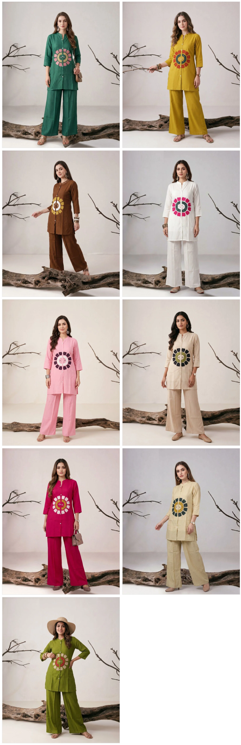 Amrah Wholesale Naisha K 1252 Mul Chanderi Co Ord Set