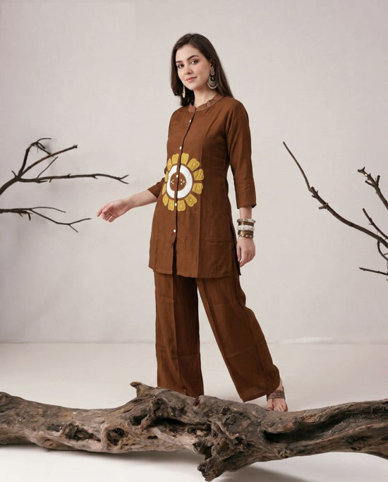 Amrah Wholesale Naisha K 1252 Mul Chanderi Co Ord Set