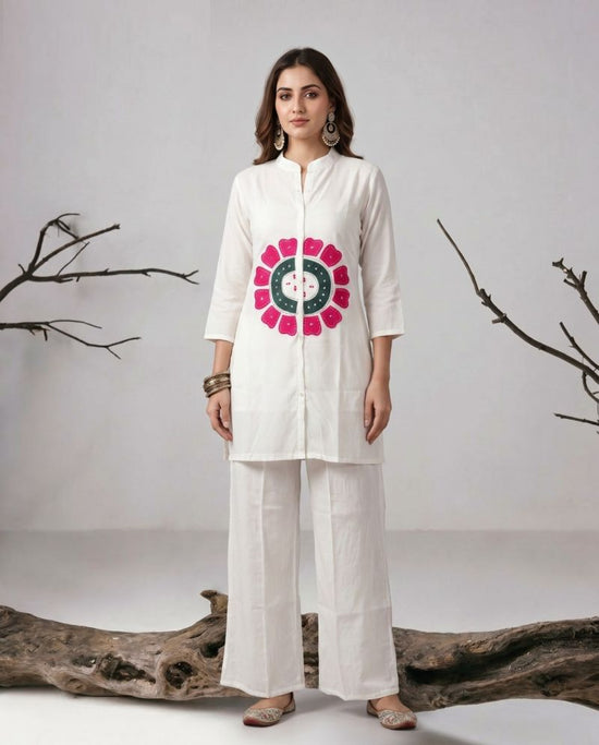 Amrah Wholesale Naisha K 1252 Mul Chanderi Co Ord Set