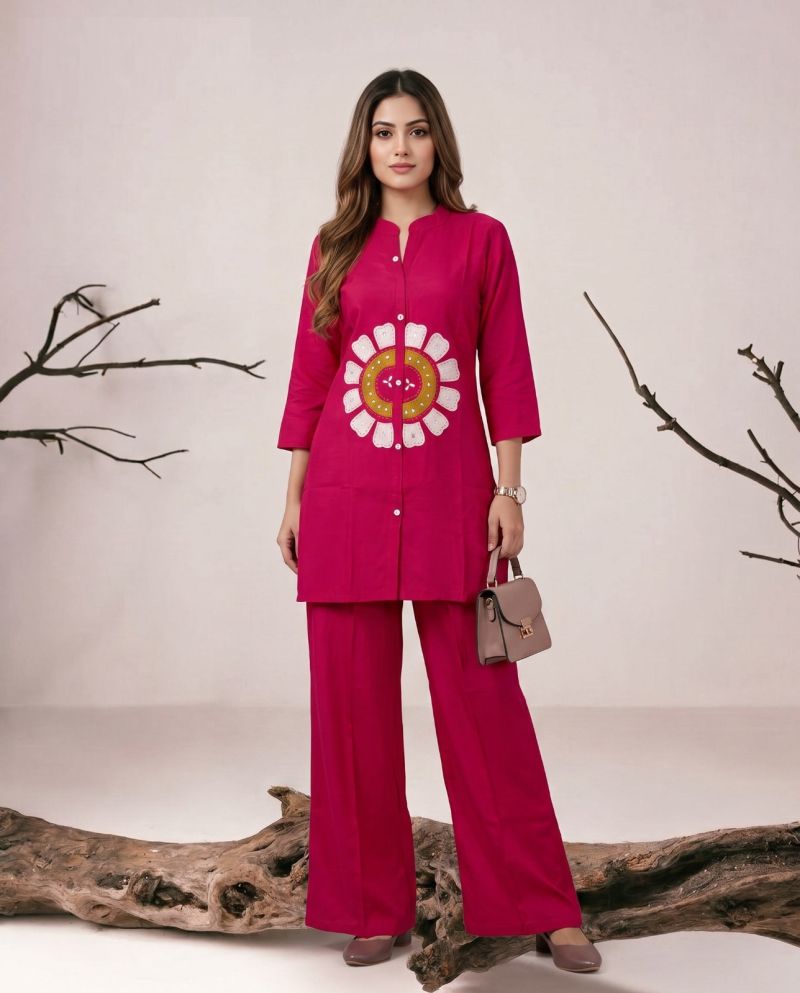 Amrah Wholesale Naisha K 1252 Mul Chanderi Co Ord Set