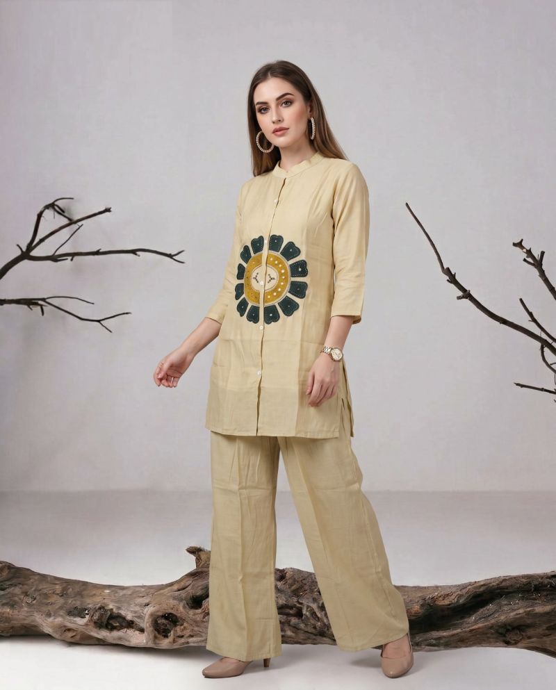 Amrah Wholesale Naisha K 1252 Mul Chanderi Co Ord Set