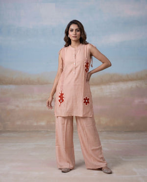 Amrah Wholesale Naisha K 1253 Mul Chanderi Co Ord Set