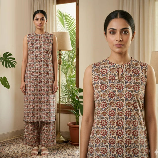 Amrah Naisha K 878 Cotton Flex Kurti Pant Set