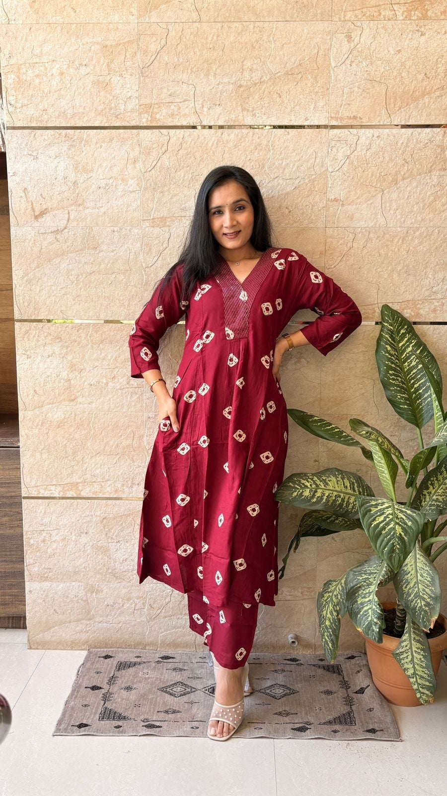 Amrah Naisha K 886 Rayon Kurti Pant Set