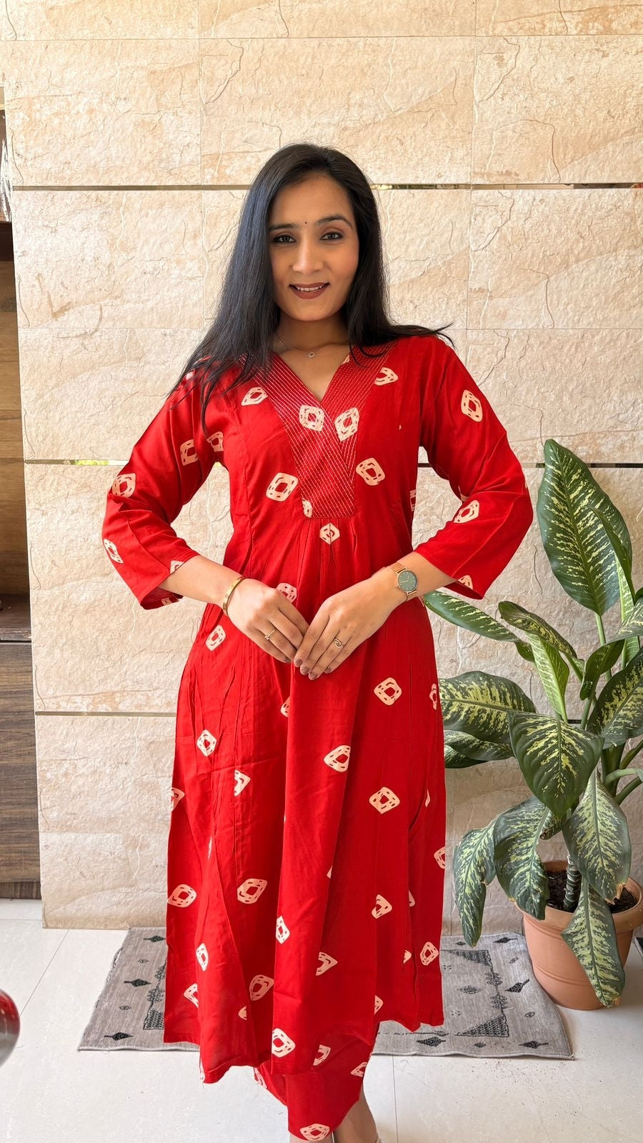 Amrah Naisha K 886 Rayon Kurti Pant Set