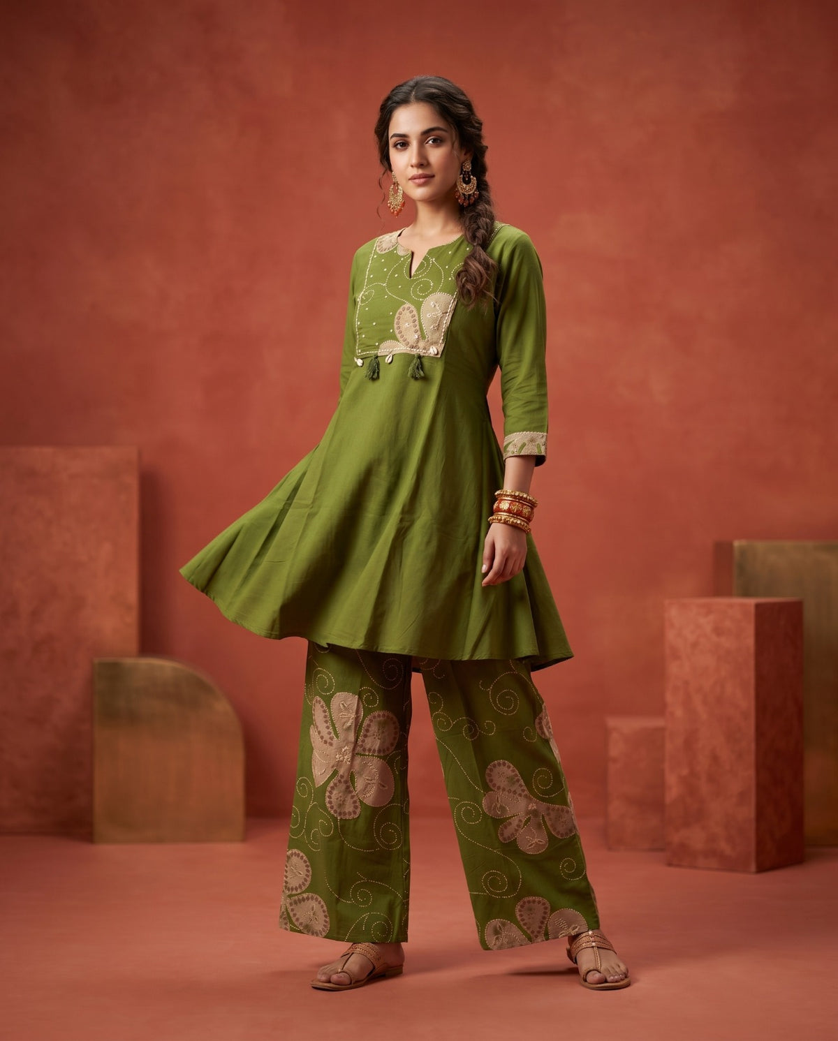 Amrah Wholesale Naisha K 888 Cotton Kurti Pant Set