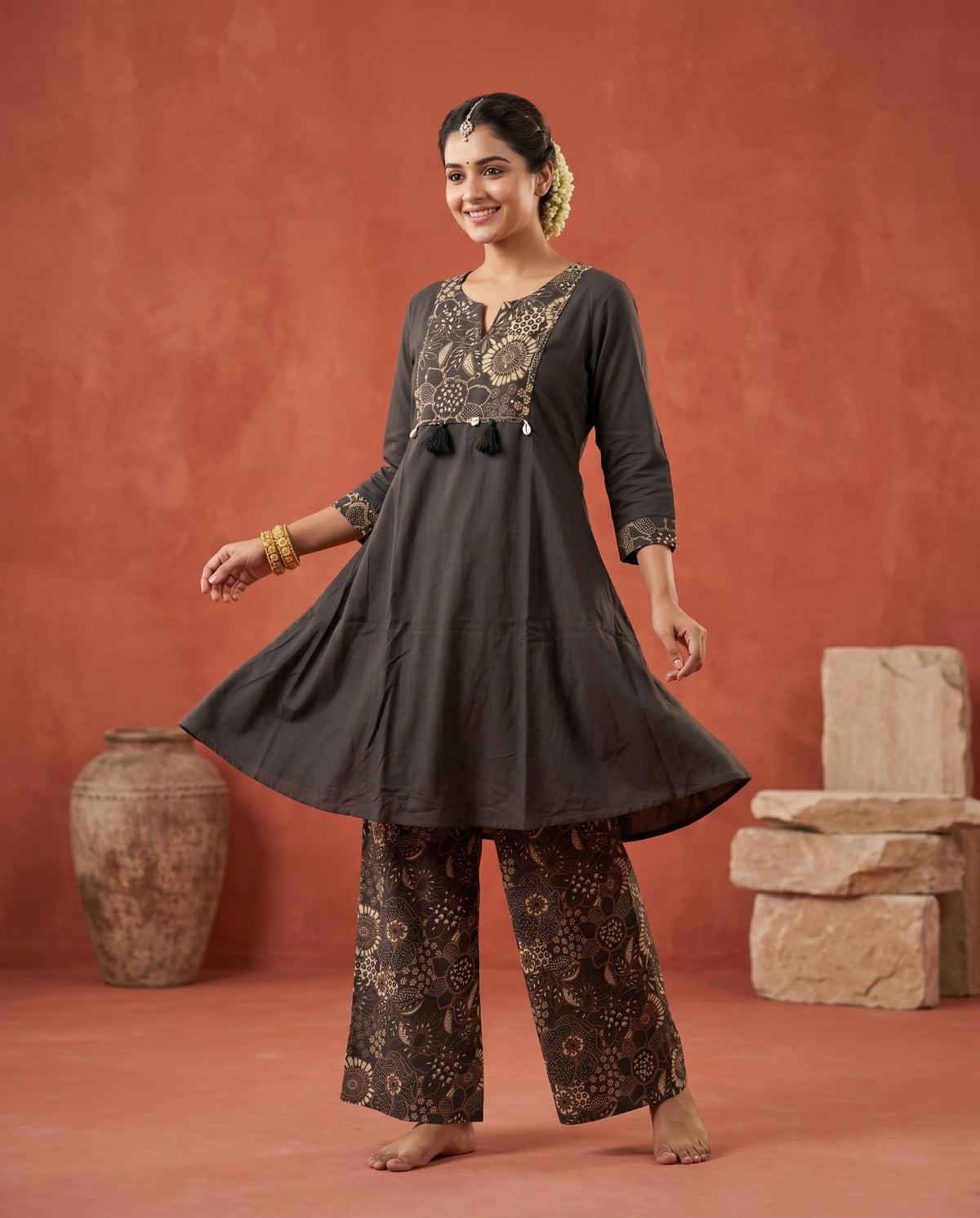 Amrah Wholesale Naisha K 888 Cotton Kurti Pant Set