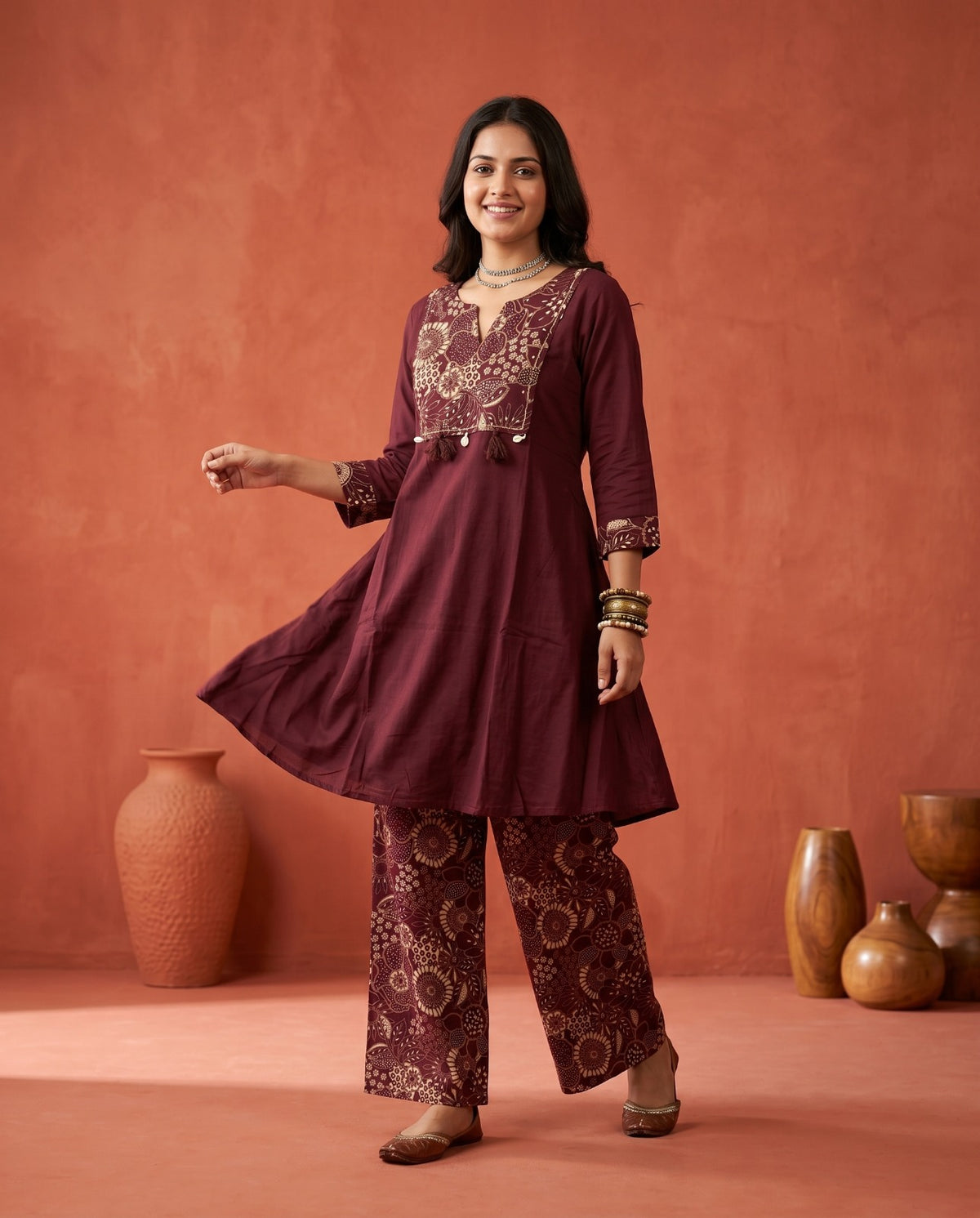 Amrah Wholesale Naisha K 888 Cotton Kurti Pant Set