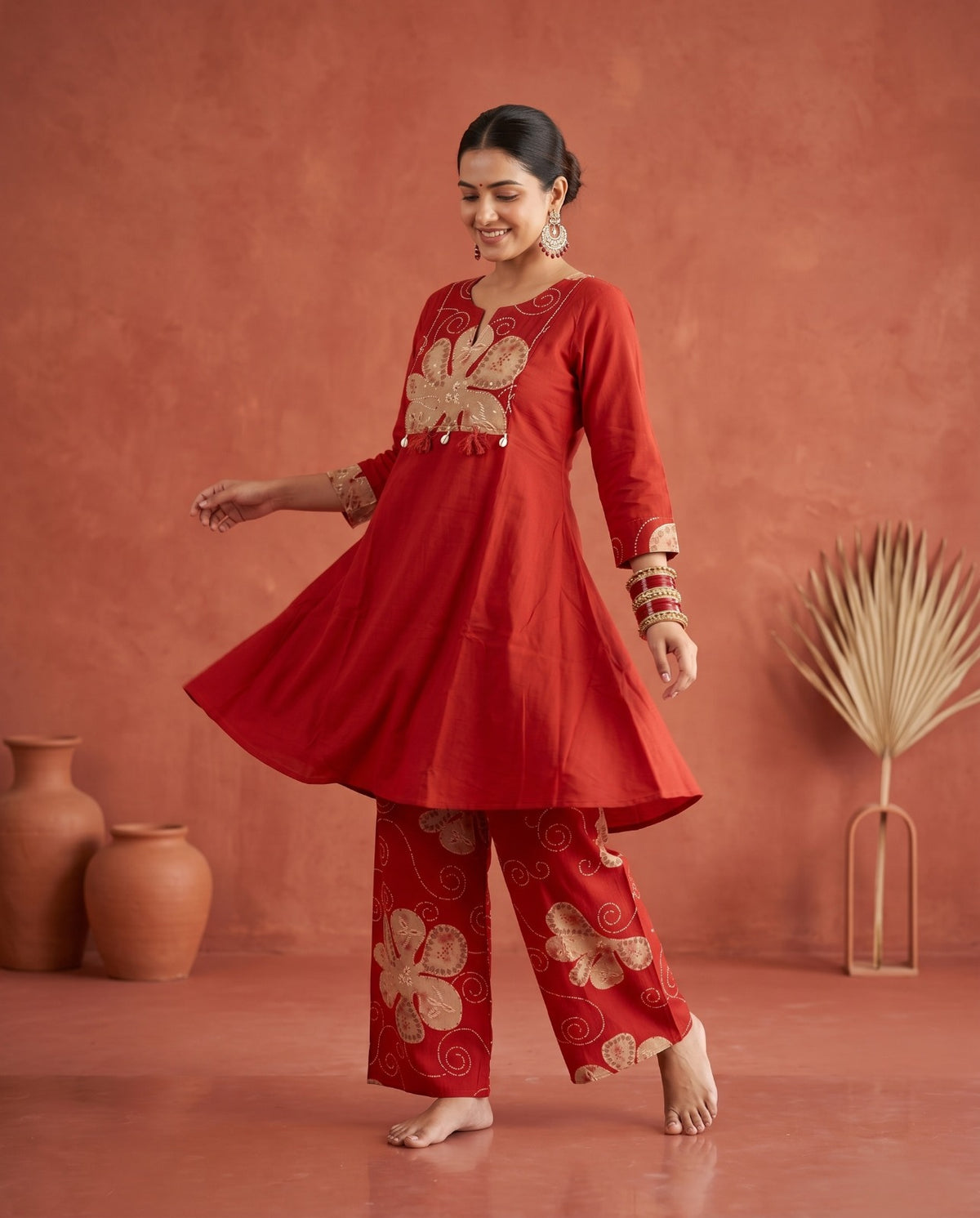 Amrah Wholesale Naisha K 888 Cotton Kurti Pant Set