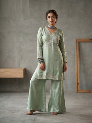 Naisha K 890 Roman Glass Beads Work Kurti Pant Set Collection - Amrah Wholesale