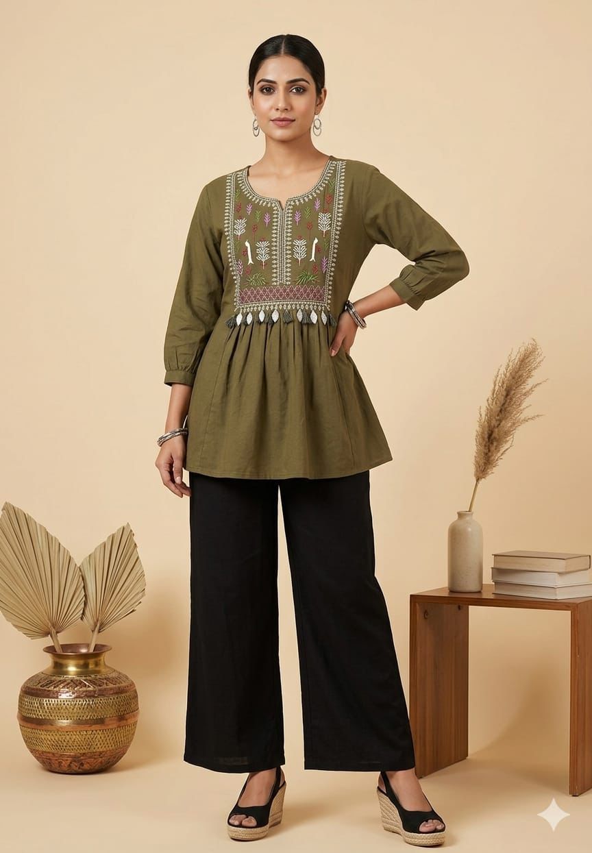 Amrah Wholesale Naisha K 895 Cambric Cotton Tops