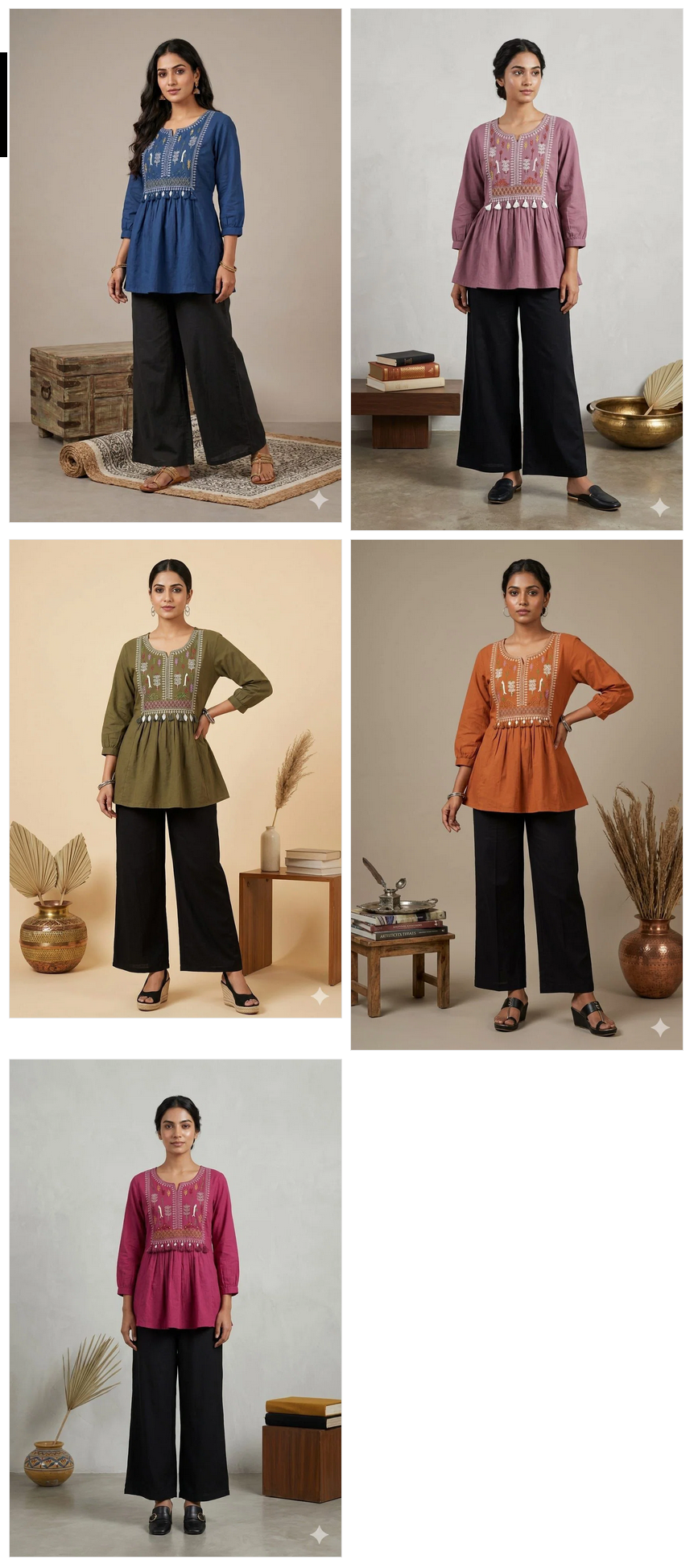 Amrah Wholesale Naisha K 895 Cambric Cotton Tops